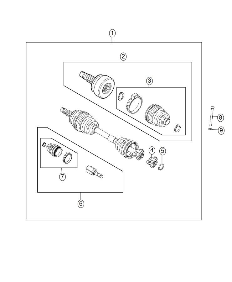 Diagram Shafts, Axle. for your Chrysler 300  M