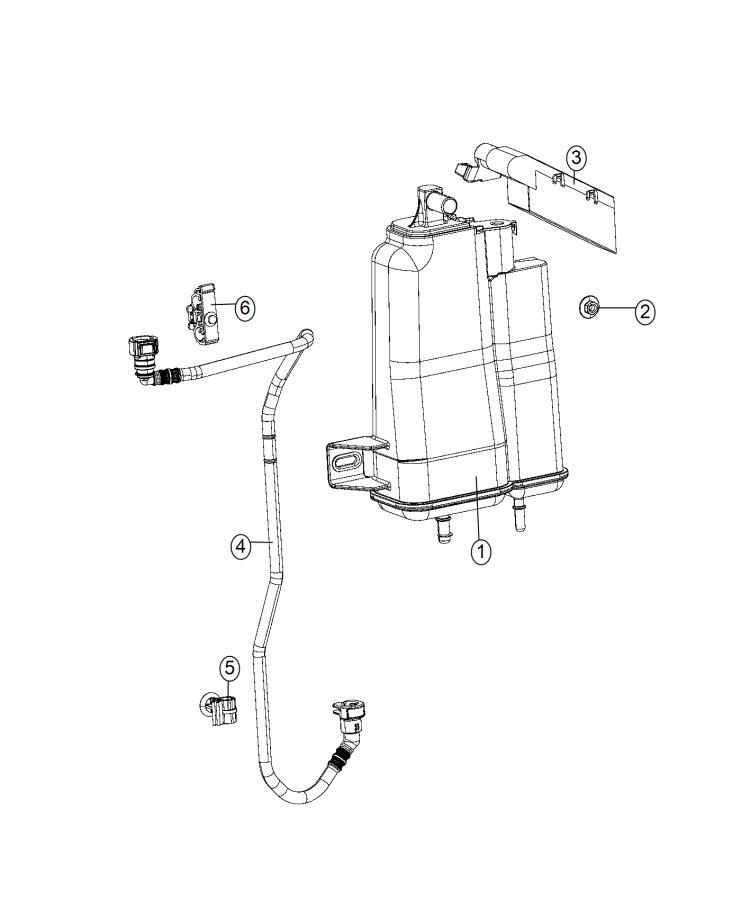 Diagram Vapor Canister and Leak Detection Pump. for your Jeep Renegade  