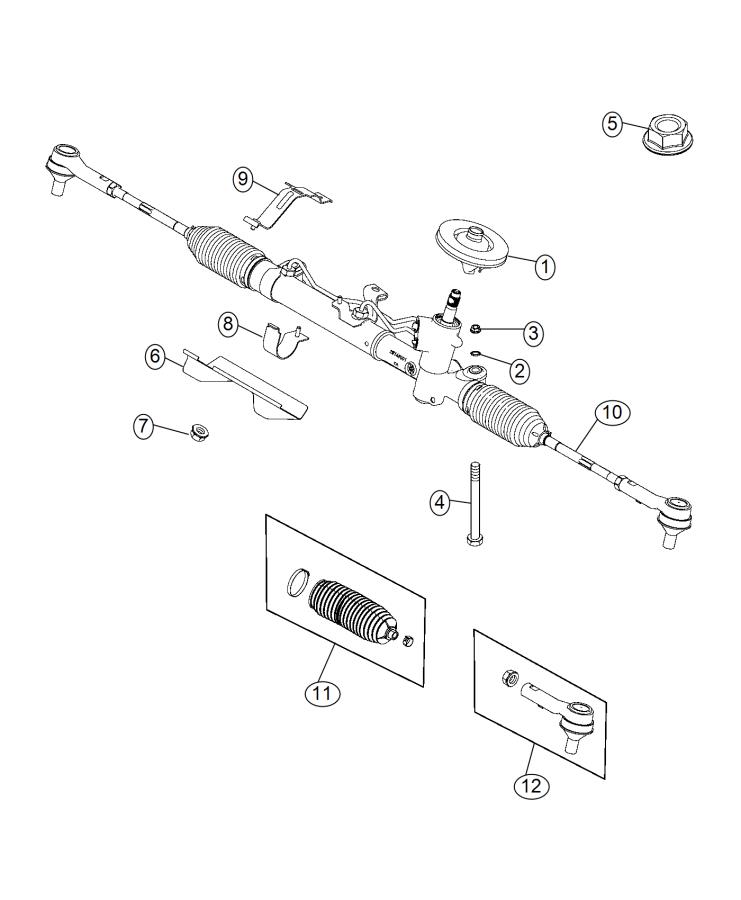 Diagram Steering Gear, Rack and Pinion. for your 2004 Chrysler 300  M 