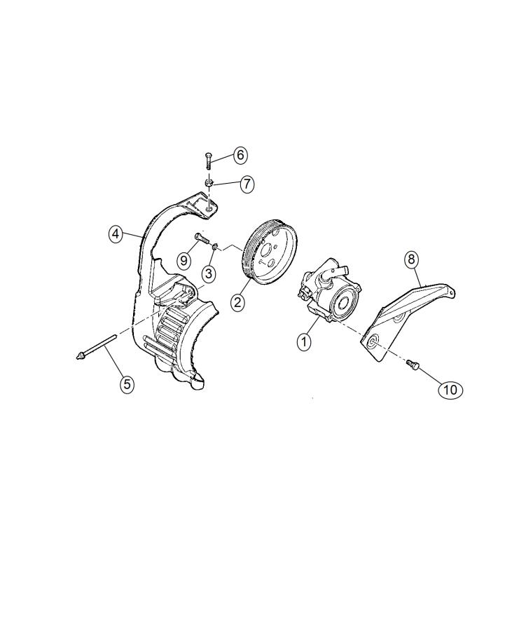 Diagram Power Steering Pump. for your 2004 Dodge Ram 1500   