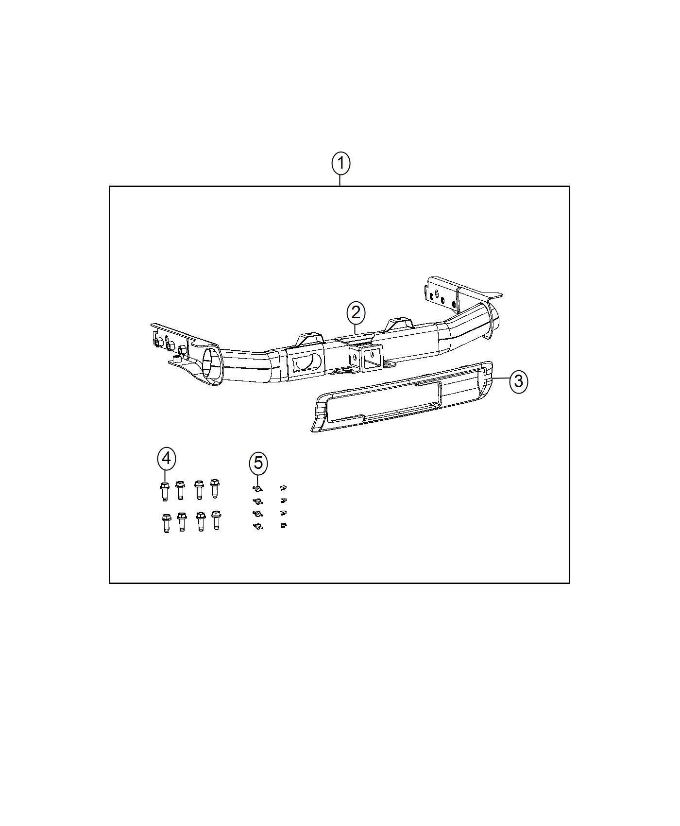 Diagram Receiver Kit, Trailer Tow. for your 2005 Dodge Ram 1500   