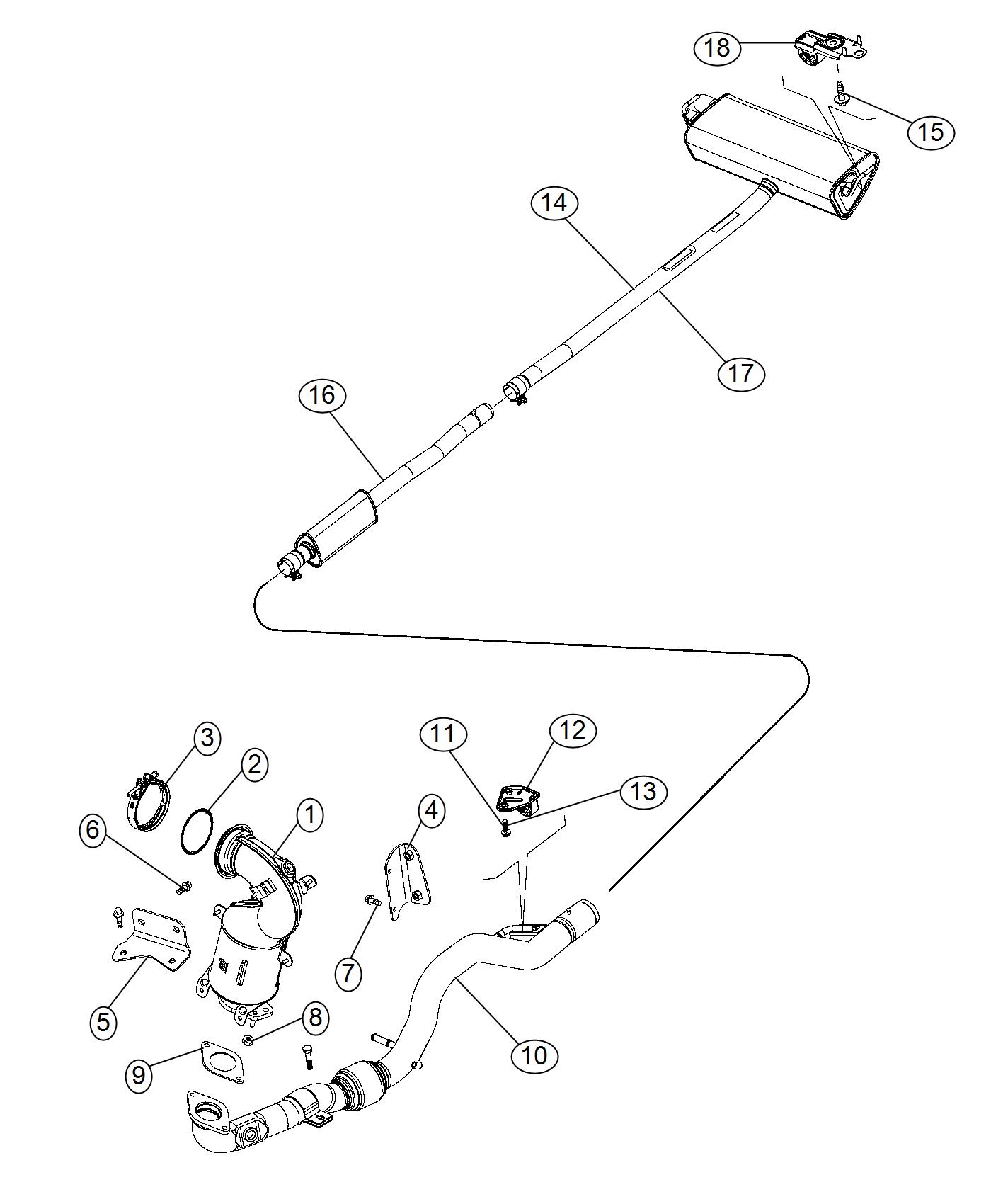 Diagram Exhaust System. for your 2003 Chrysler 300  M 