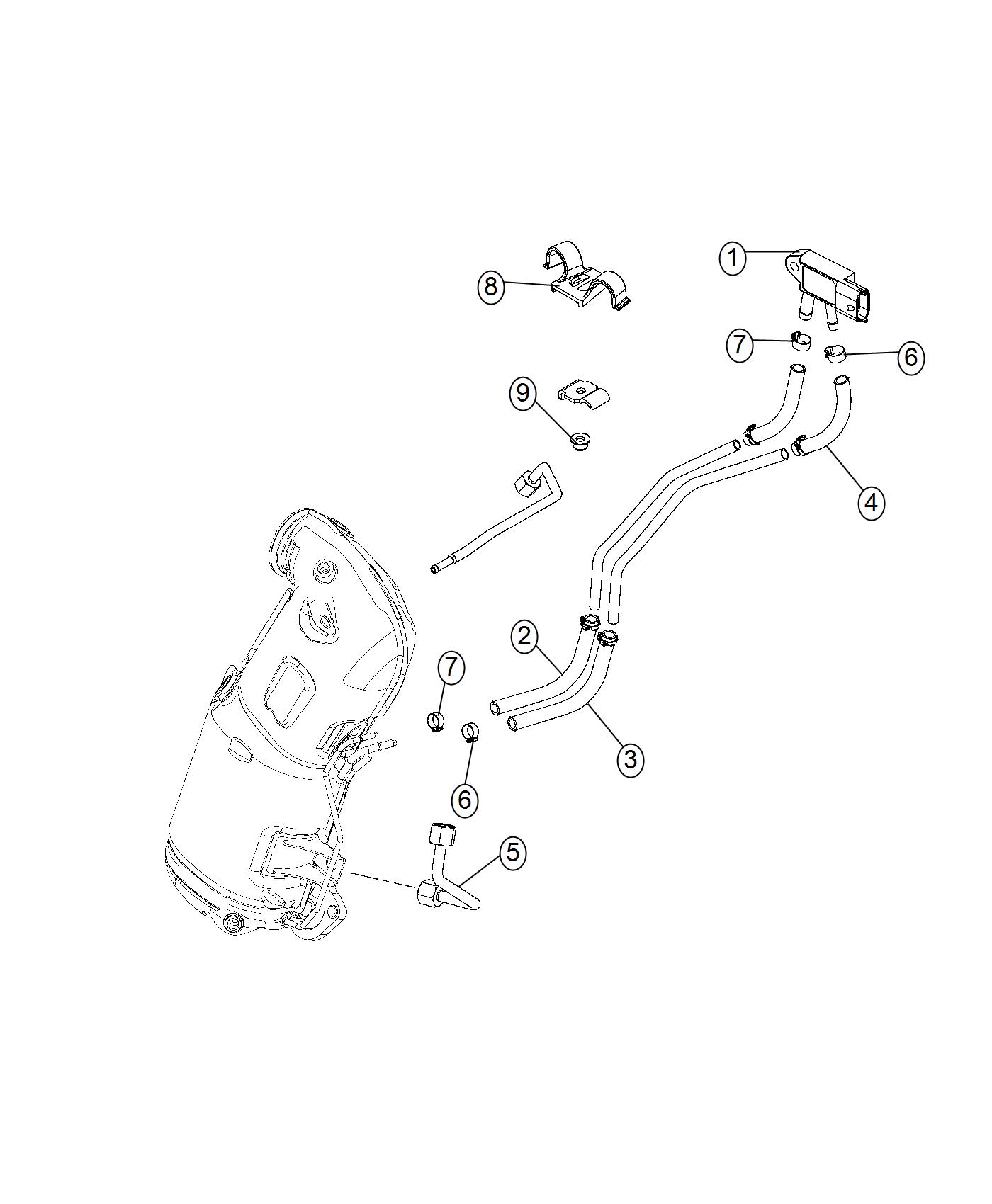 Diagram Differential Exhaust Pressure System. for your 2006 Dodge Charger   