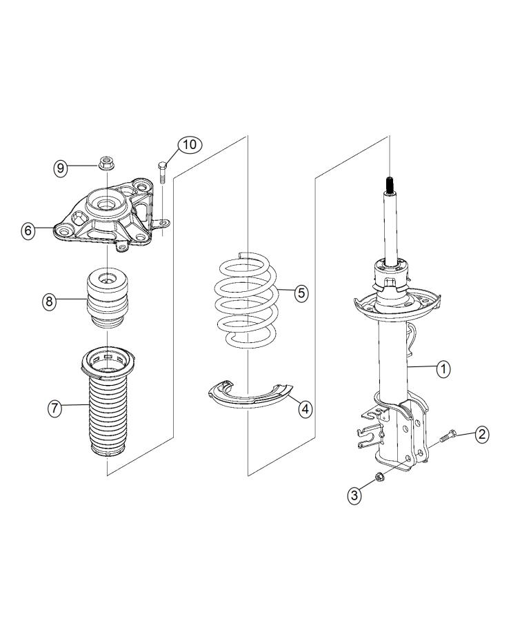 Diagram Suspension, Rear 4X2. for your 2002 Chrysler 300  M 