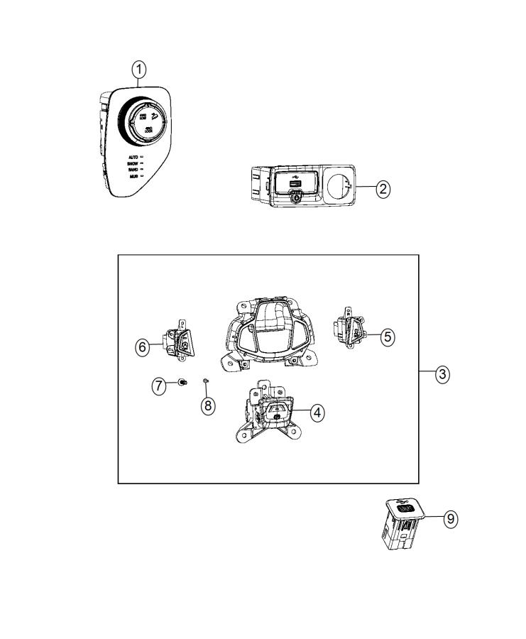 Diagram Switches, Console. for your Dodge Avenger  