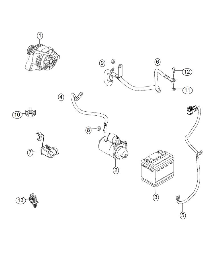 Diagram Battery Wiring. for your 2024 Fiat 500E 400V GKN097 FR ELEC DRIVE MOTOR Red 