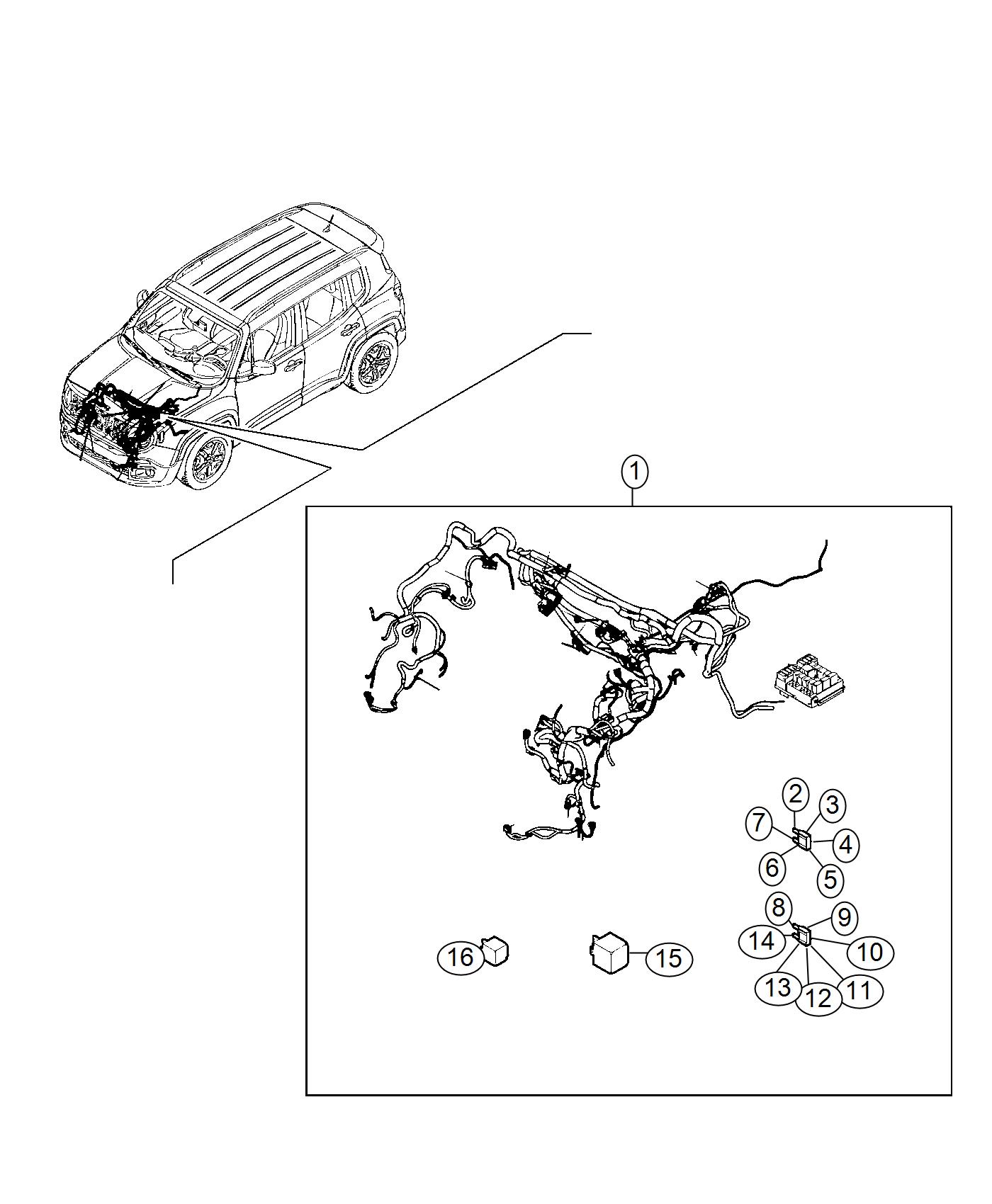 Wiring, Headlamp To Dash. Diagram