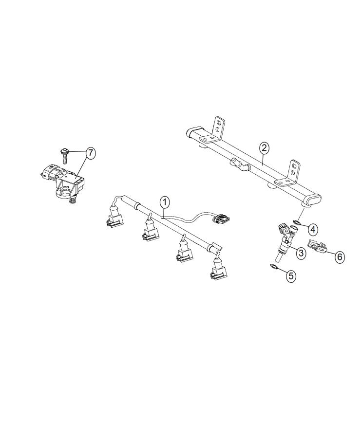 Diagram Fuel Rail, 1.4L [1.4L I4 MultiAir Turbo Engine]. for your 2001 Chrysler 300  M 