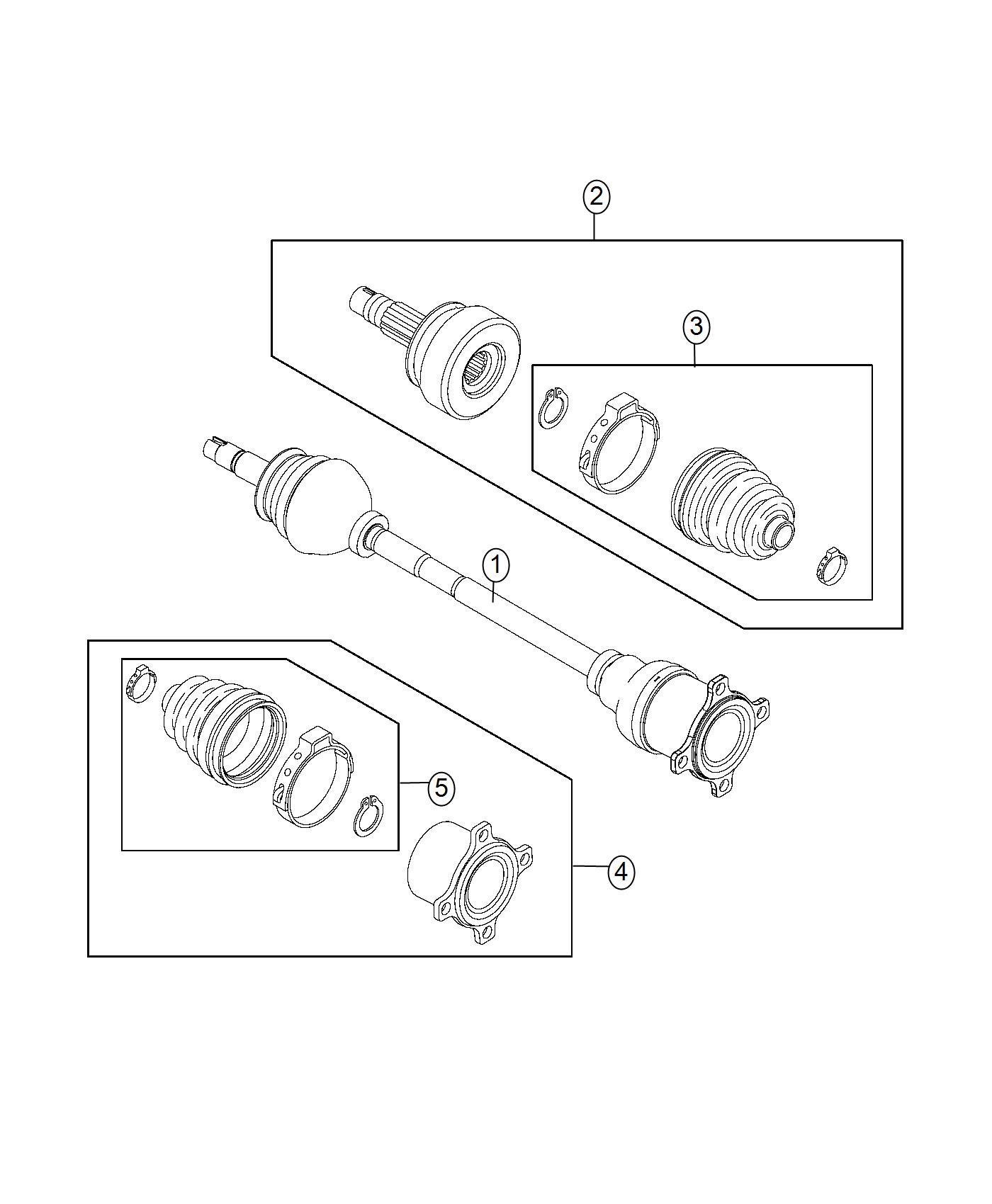 Diagram Shafts, Axle. for your 2002 Chrysler 300  M 