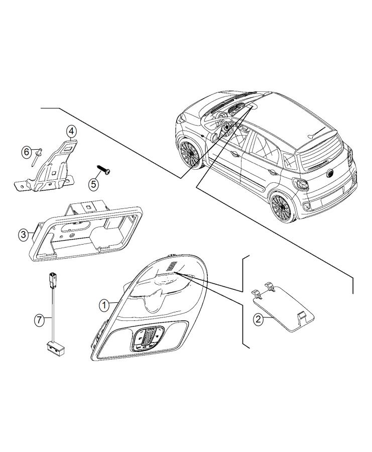 Switch, Microphone and Overhead Lamp. Diagram