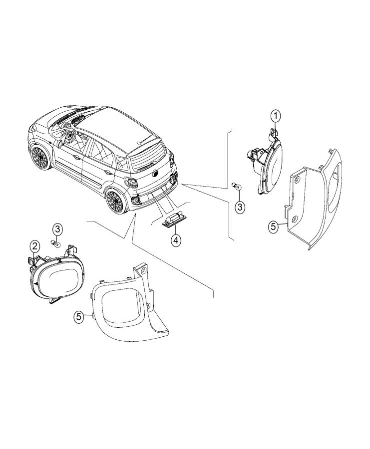 Diagram Lamp, Rear Parking and License Plate. for your 2004 Chrysler 300  M 