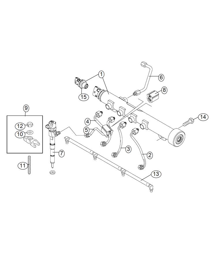 Fuel Rail, 2.0L Diesel [2.0L I4 Turbo Diesel Engine]. Diagram