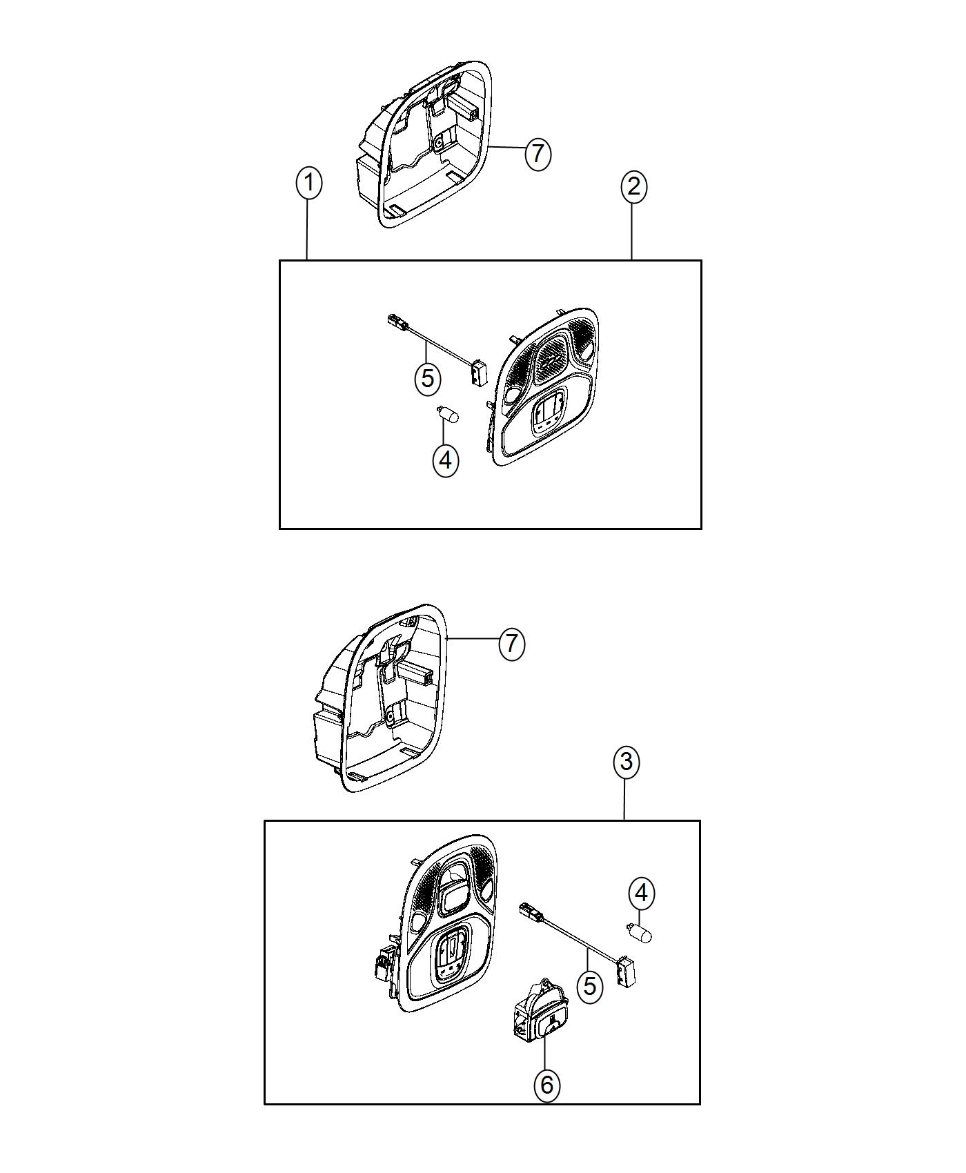 Overhead Consoles. Diagram