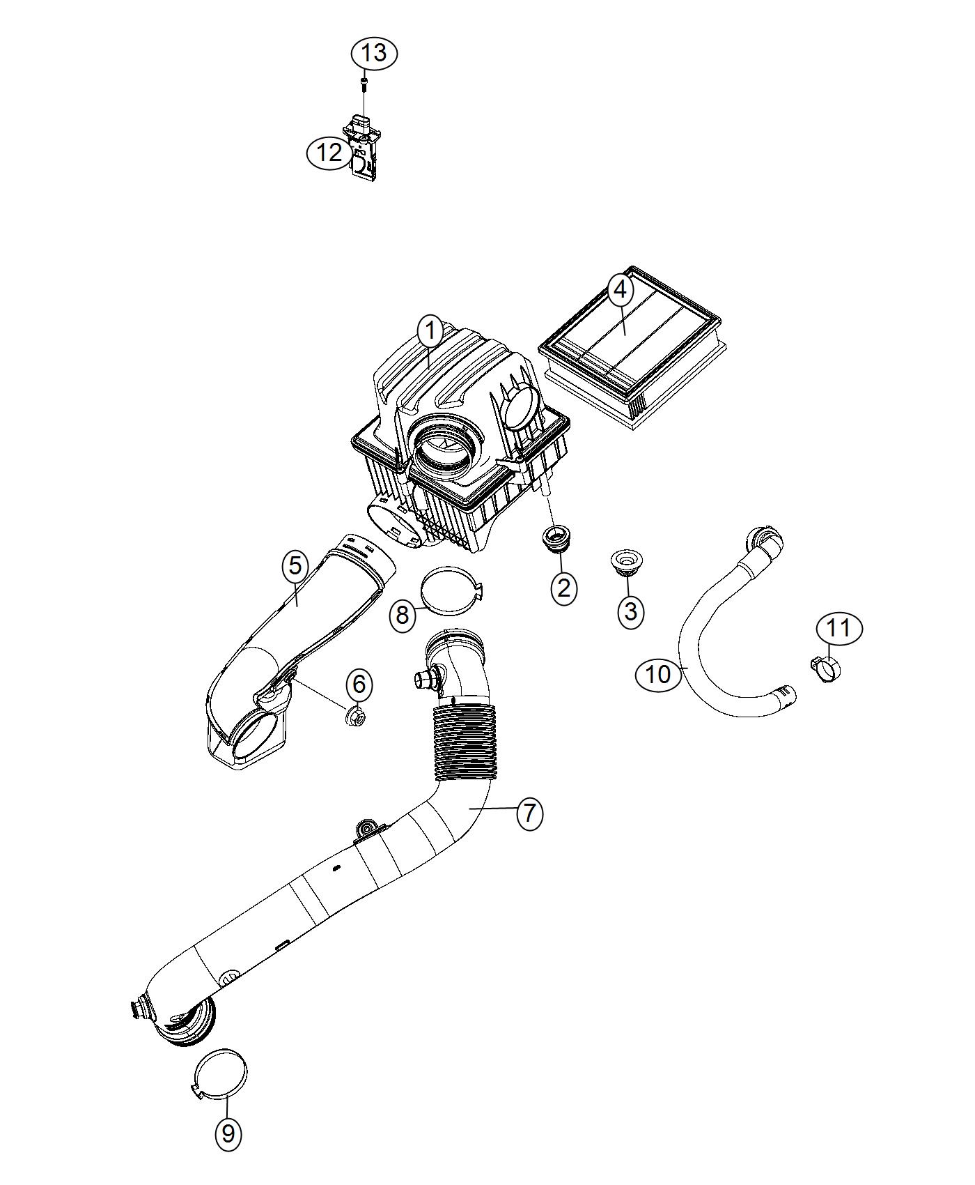 Air Cleaner, 2.4L [2.4L I4 MultiAir Engine]. Diagram