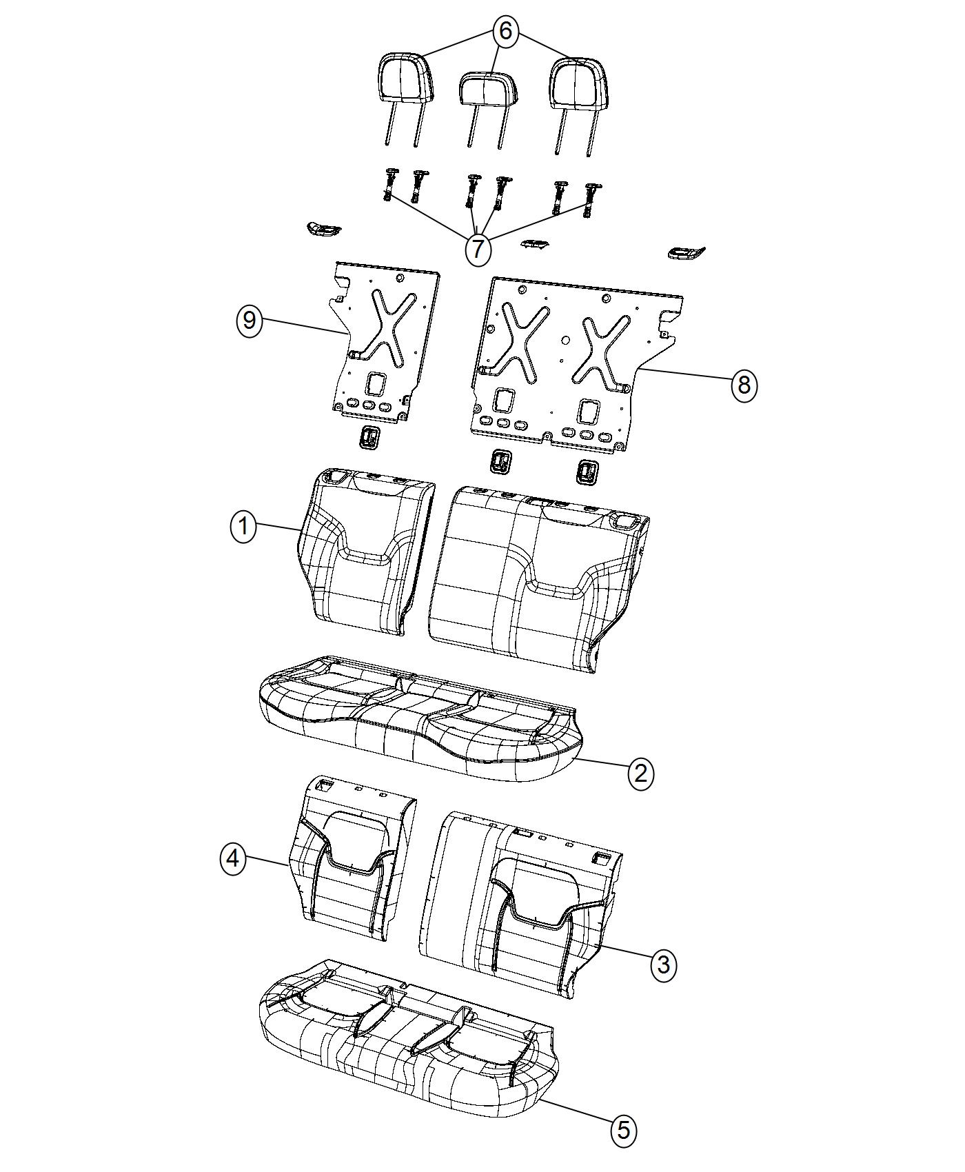 Rear Seat - Split - Trim Code [No Description Available]. Diagram