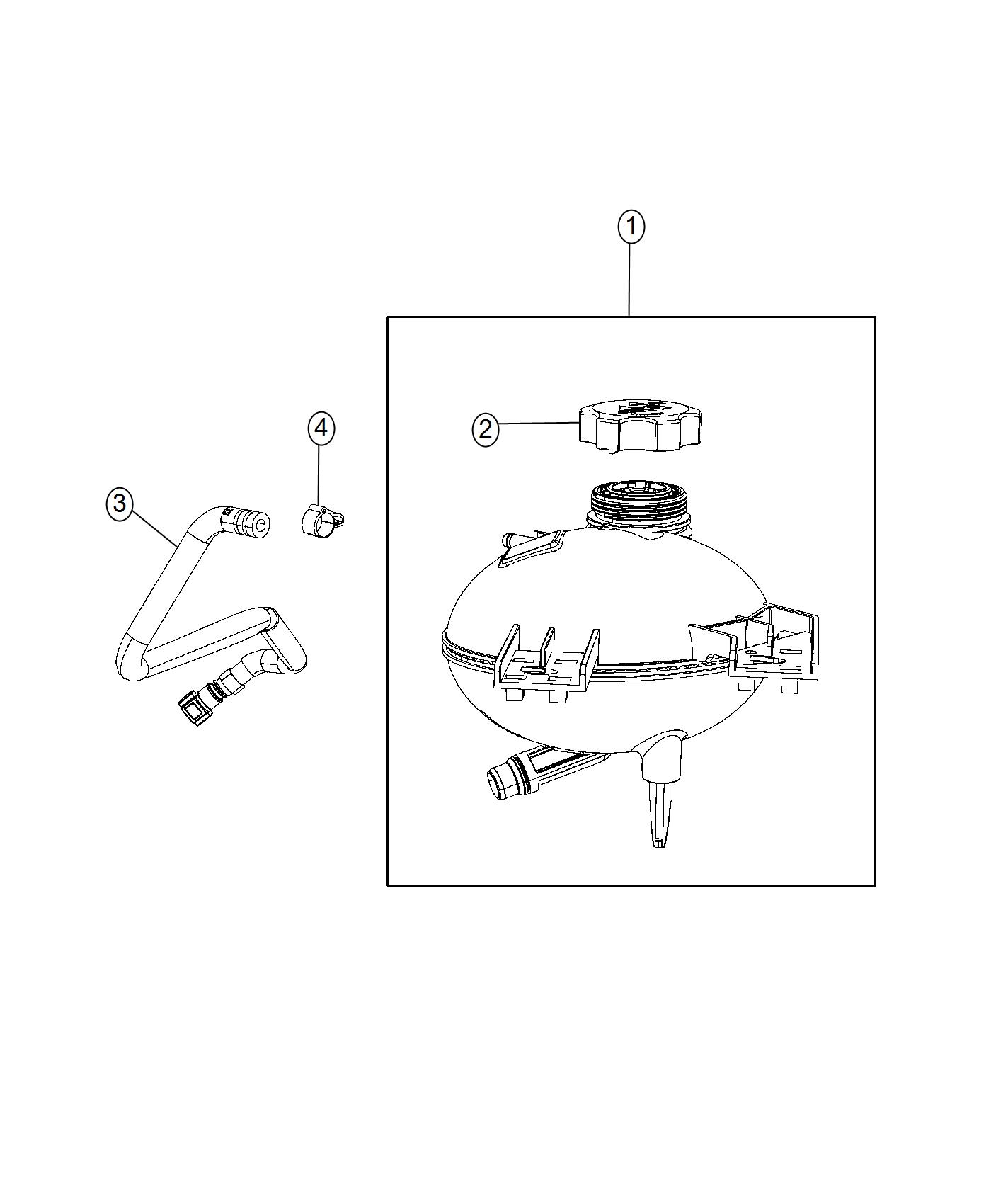 Diagram Coolant Recovery Bottle. for your 2003 Chrysler 300  M 