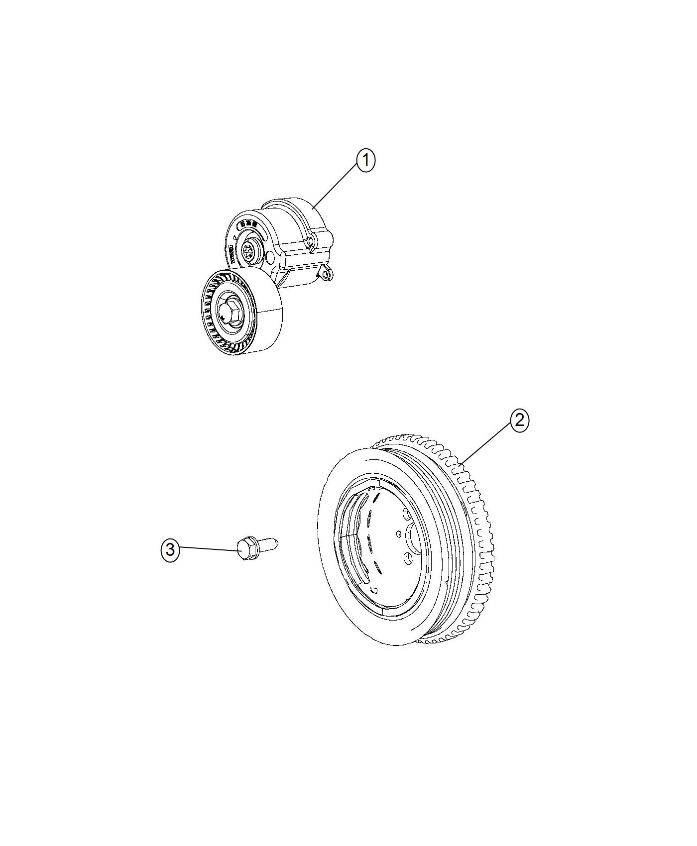 Diagram Pulley and Related Parts. for your 2002 Chrysler 300  M 