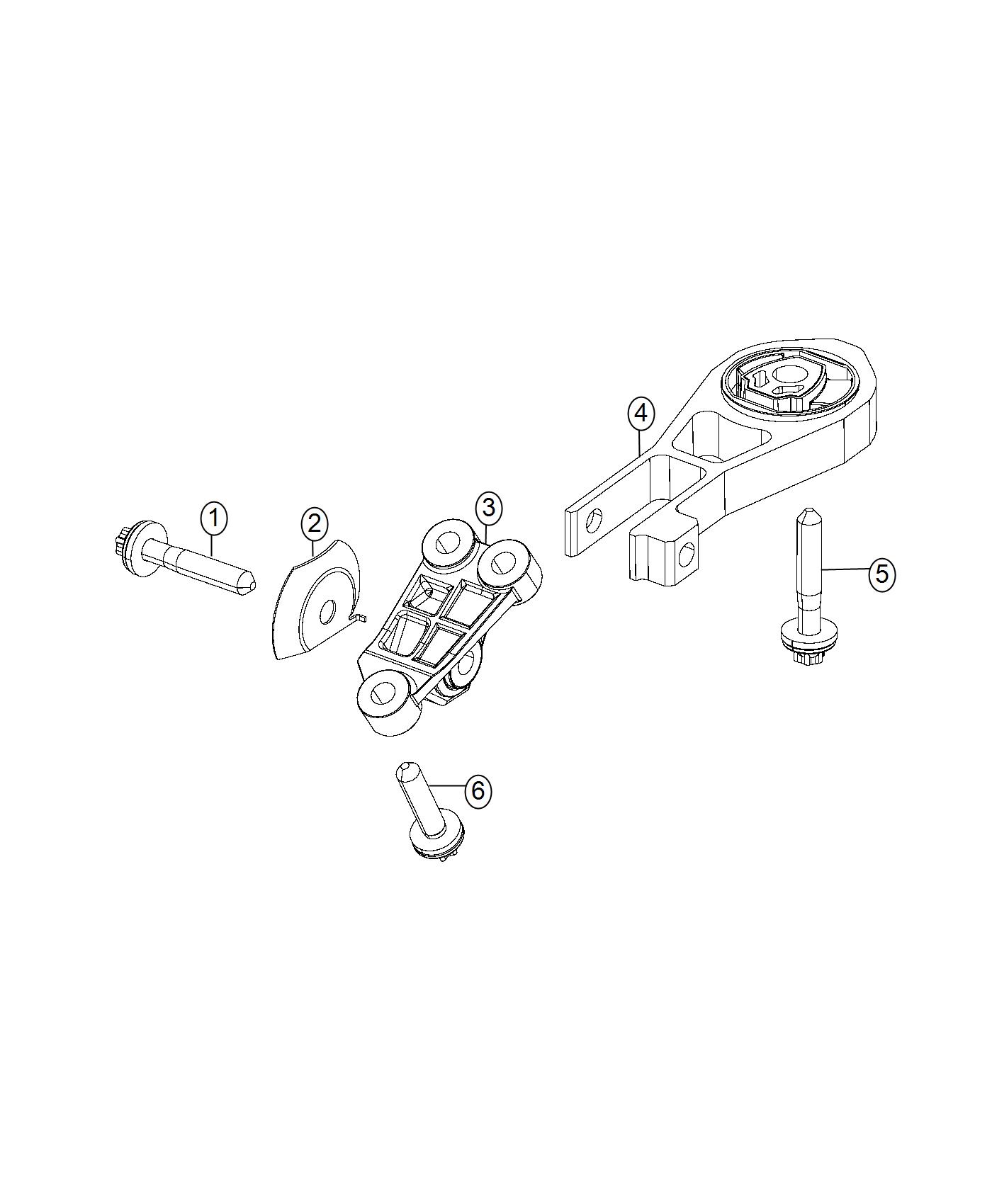 Diagram Engine Mounting Front/Rear 2.0L Diesel [2.0L I4 Turbo Diesel Engine]. for your Chrysler