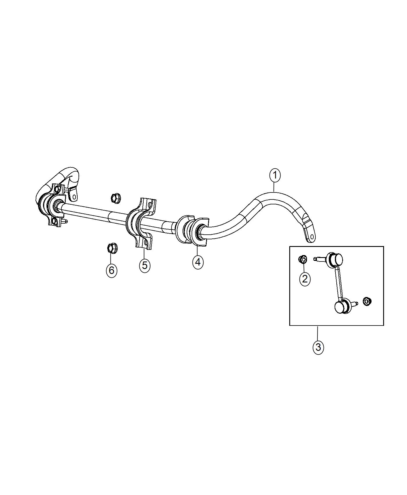 Diagram Stabilizer Bar, Front. for your Jeep