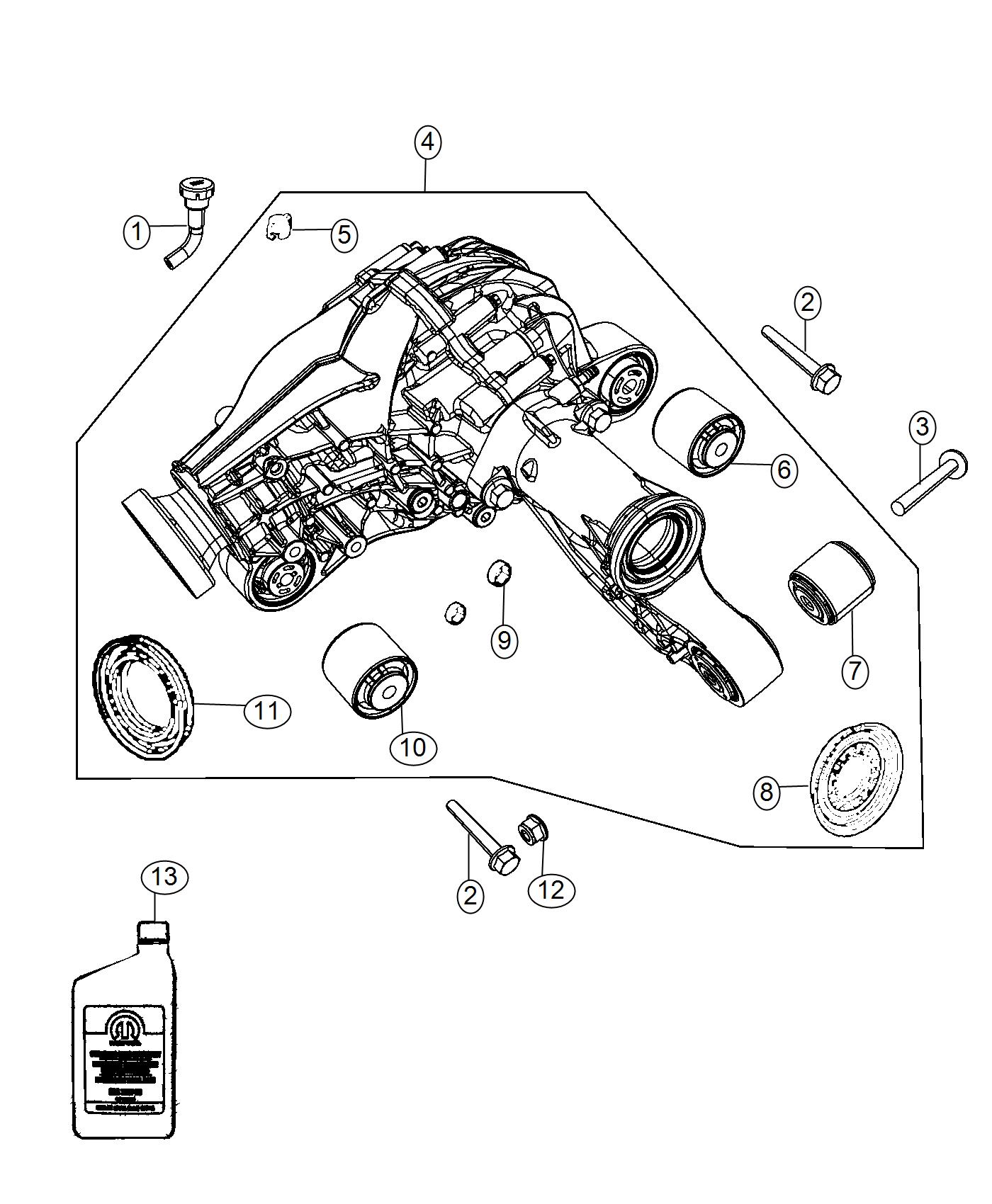 Diagram Axle Assembly and Components. for your 2001 Jeep Grand Cherokee   