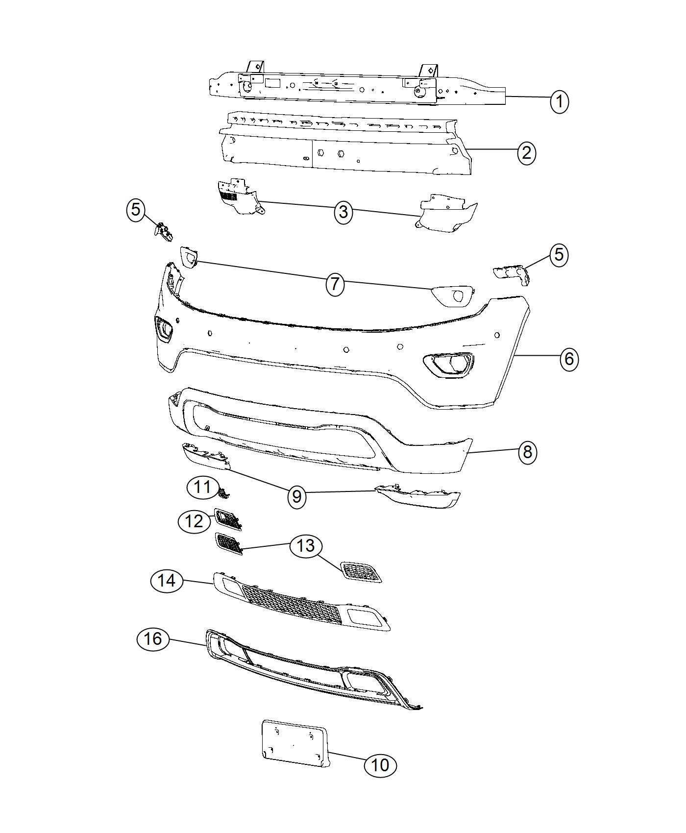 Diagram Fascia, Front. for your 2001 Chrysler 300  M 