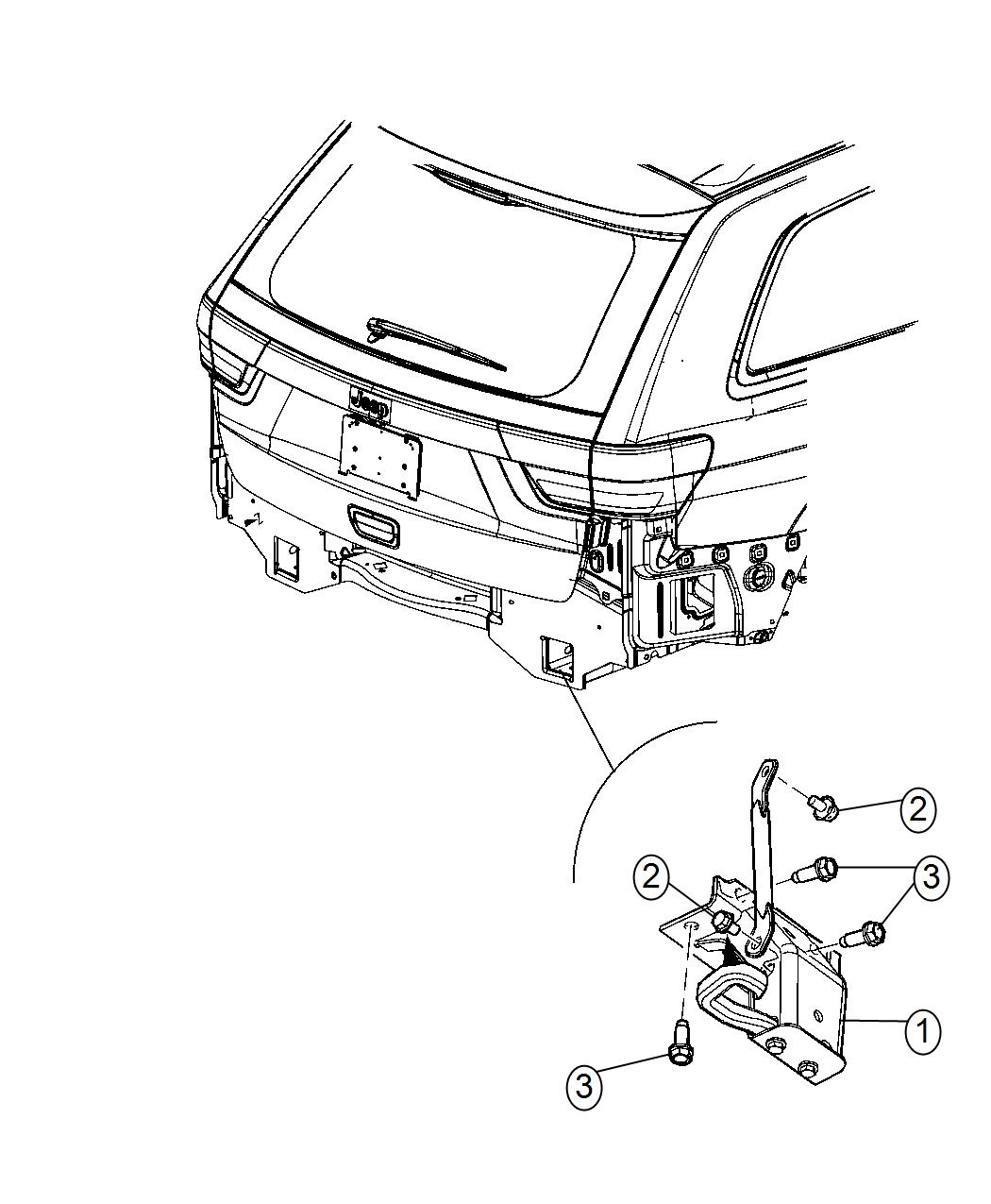 Diagram Tow Hooks and Hitch, Rear. for your 2000 Chrysler 300  M 