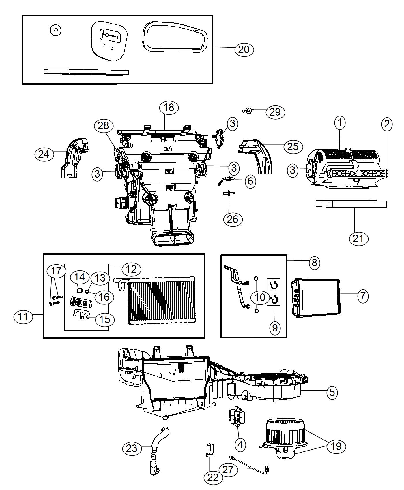 Diagram A/C and Heater Unit. for your Jeep