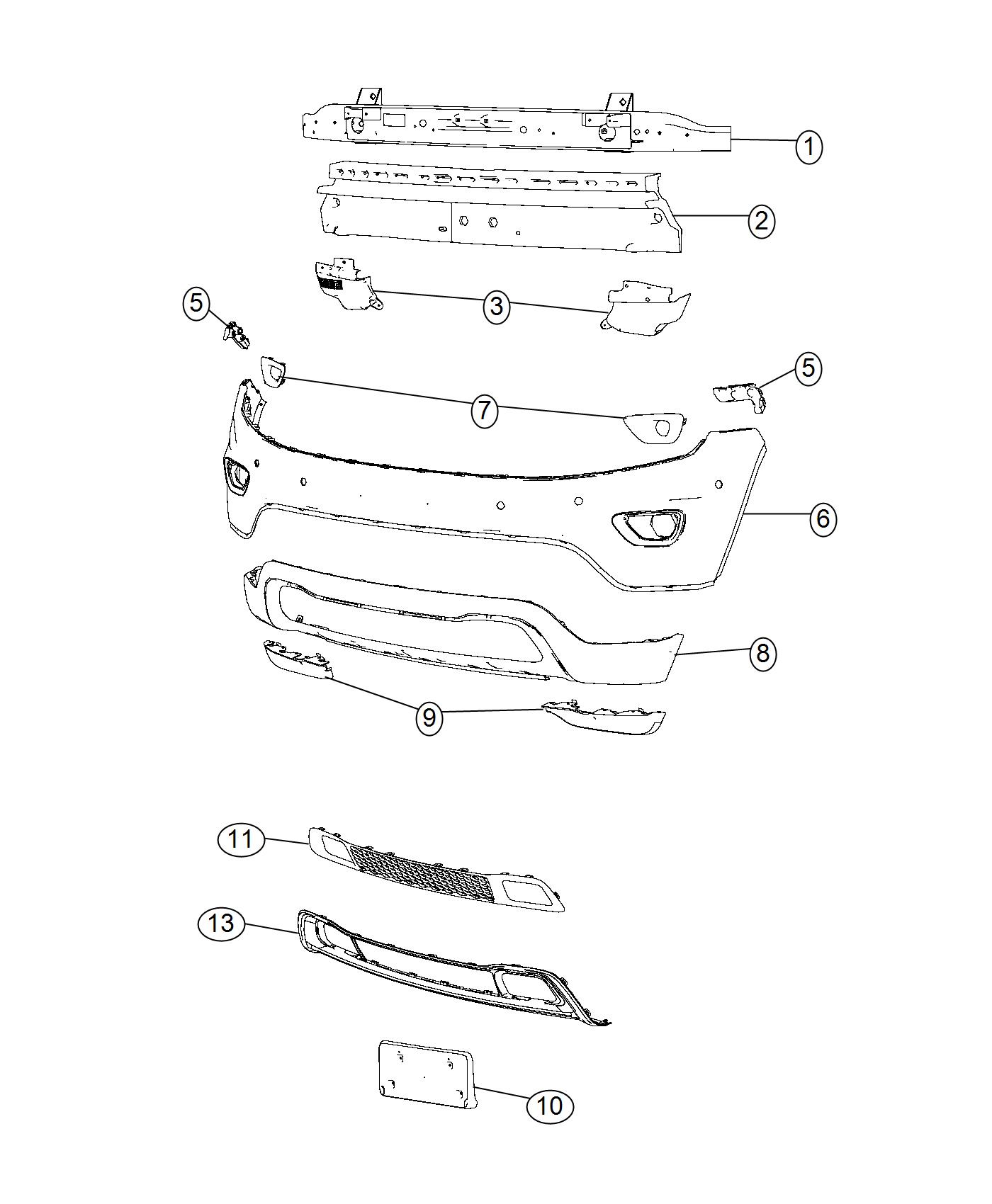 Diagram Fascia, Front. for your 2004 Chrysler 300  M 