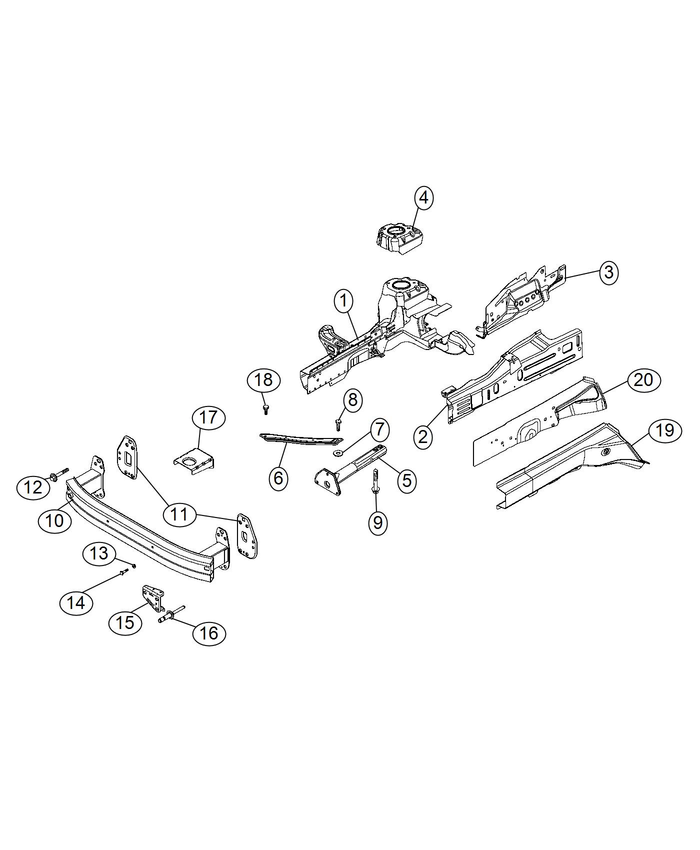 Diagram Frame, Front. for your Fiat 500X  