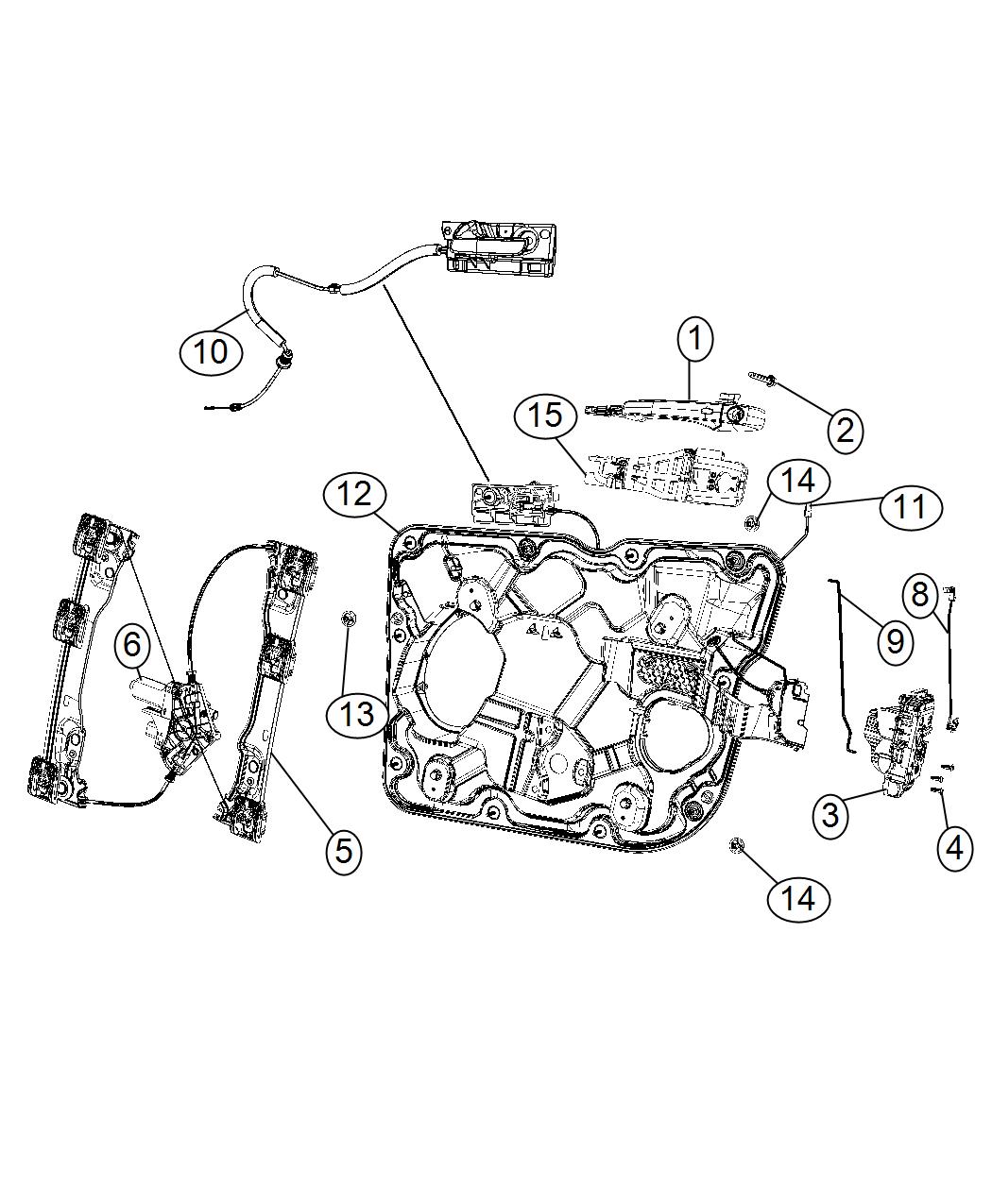 Front Door, Hardware Components. Diagram