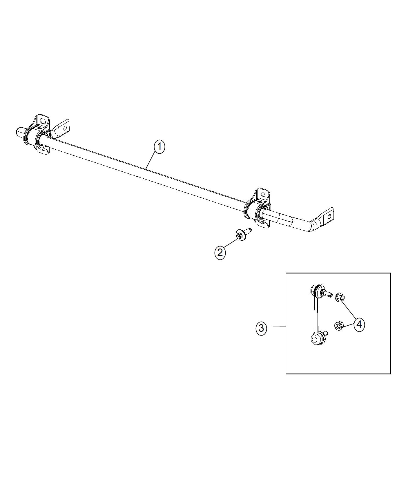 Diagram Stablizer Bar, Rear. for your Jeep