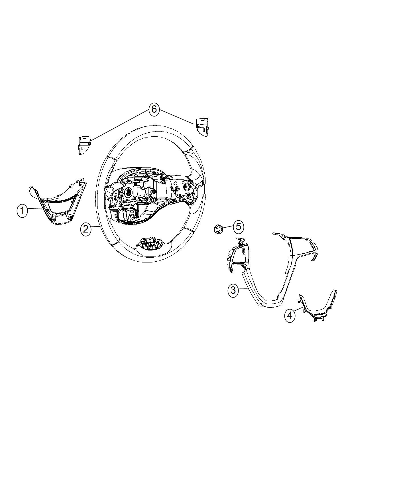 Diagram Steering Wheel Assembly. for your Jeep