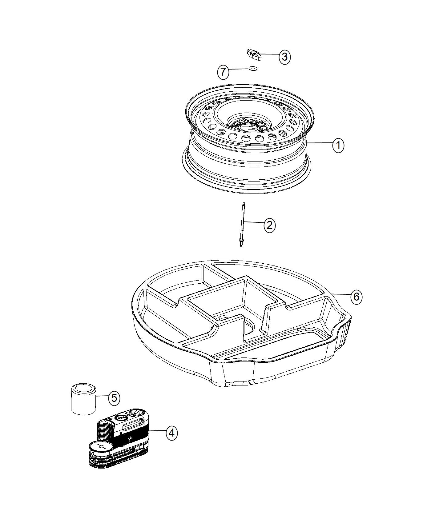 Spare Wheel Stowage. Diagram