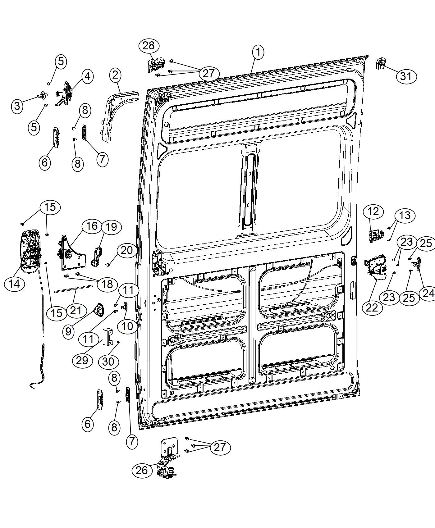 Diagram Sliding Door Assembly. for your 2017 Ram 2500   