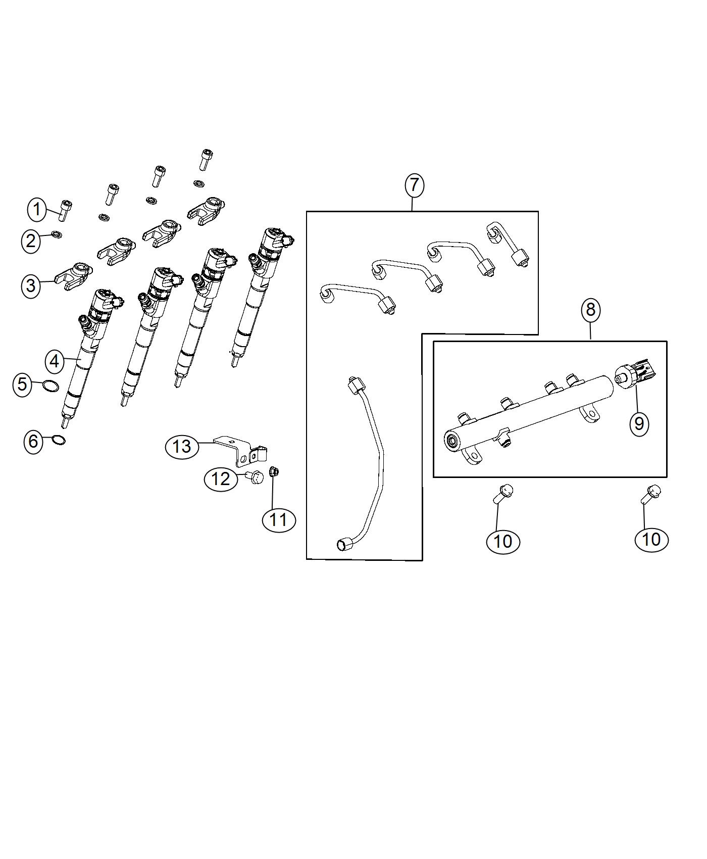 Diagram Fuel Rail 3.0L [3.0L I4 Turbo Diesel Engine]. for your 2006 Dodge Charger   