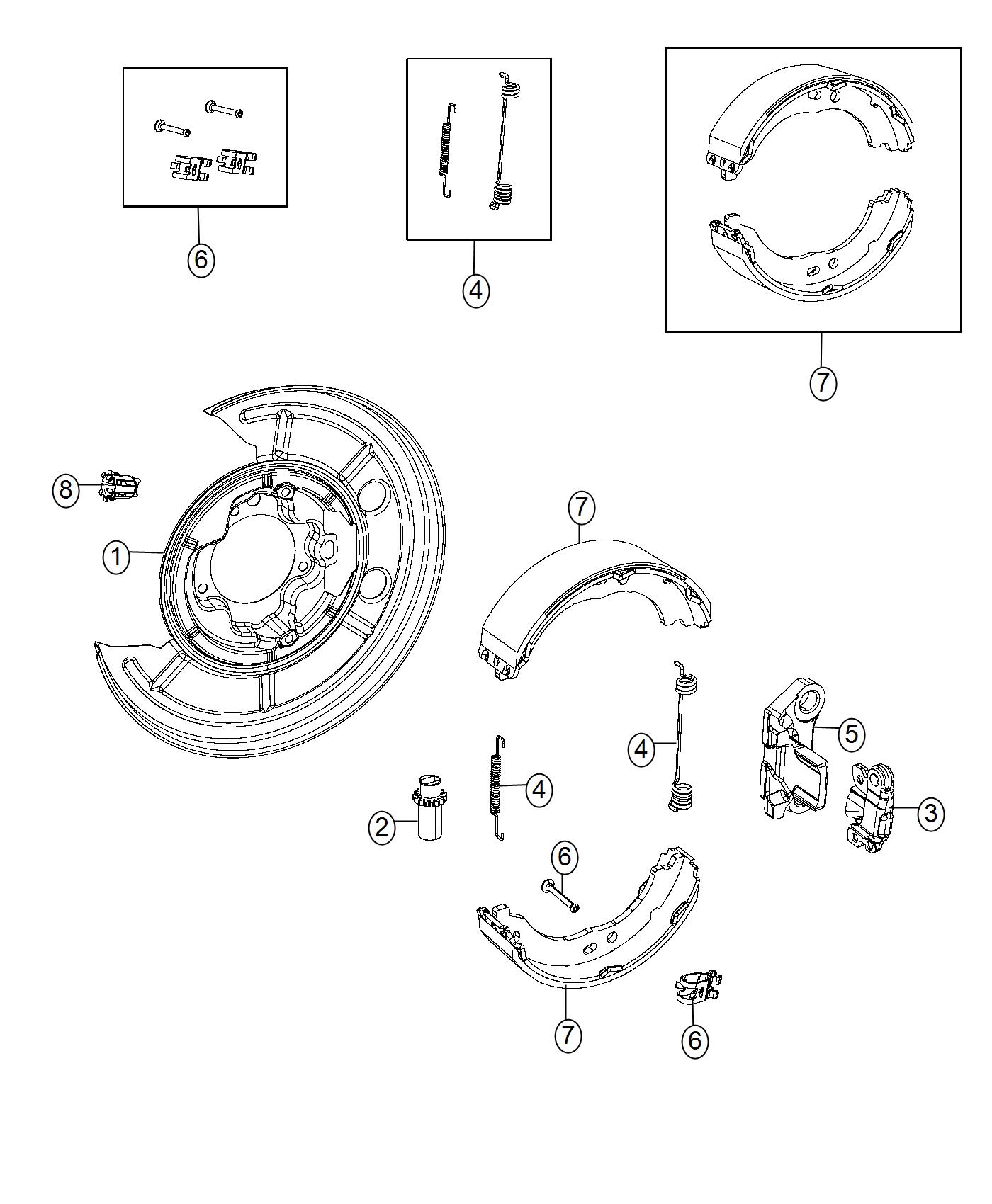 Diagram Park Brake Assembly. for your Ram ProMaster  