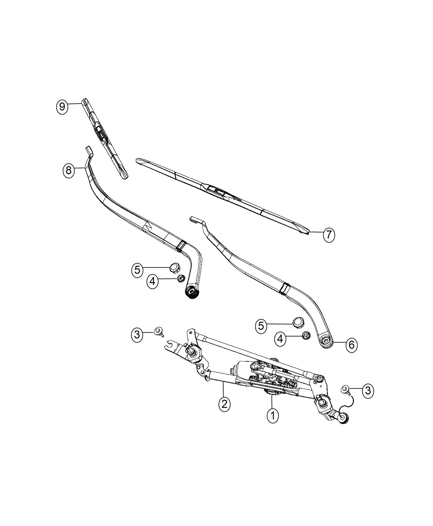 Diagram Front Wiper System. for your Jeep