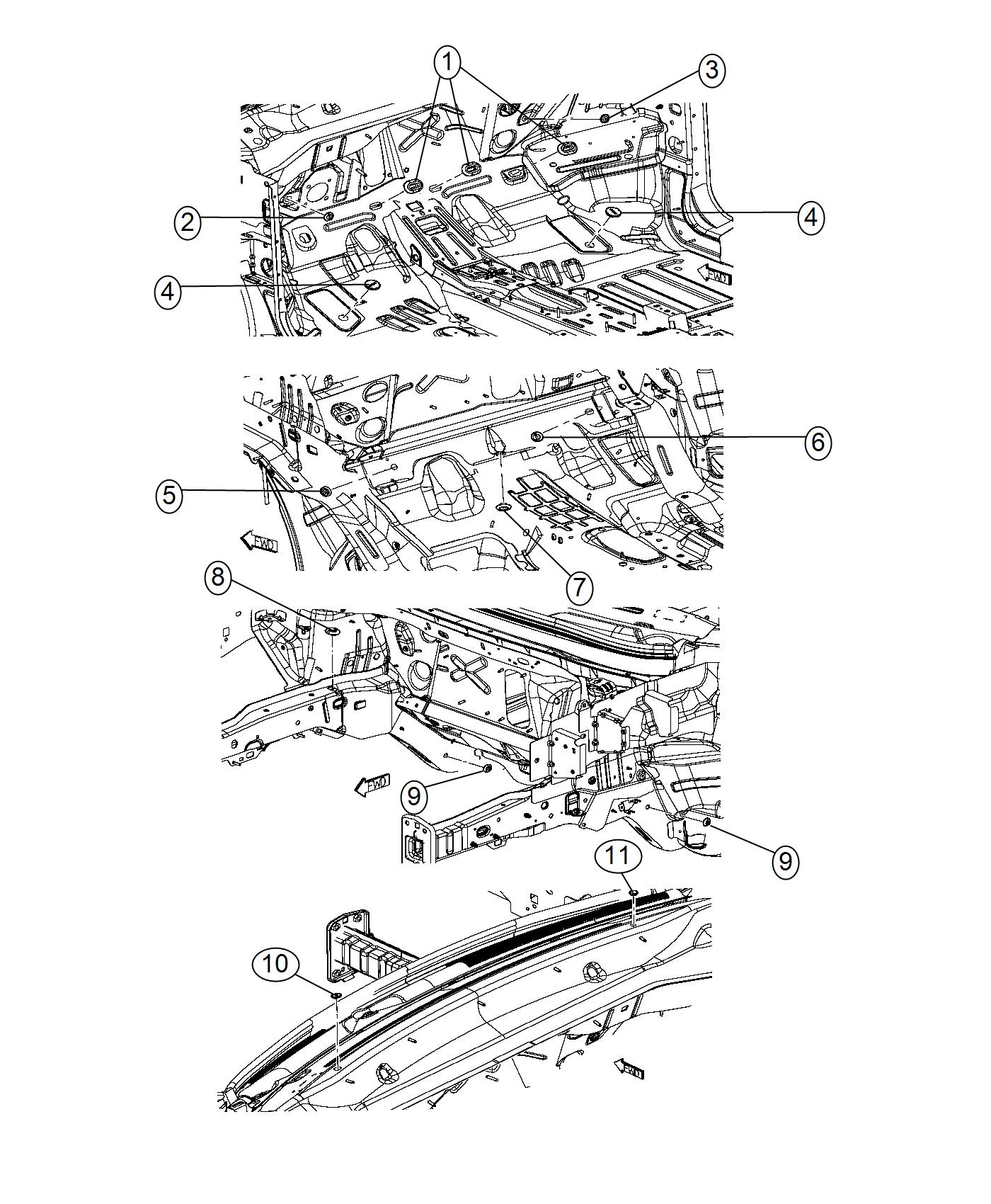 Plugs Dash Panel. Diagram