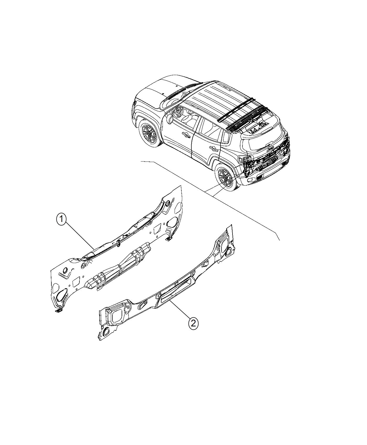 Diagram Lower Liftgate Opening. for your Jeep Renegade  