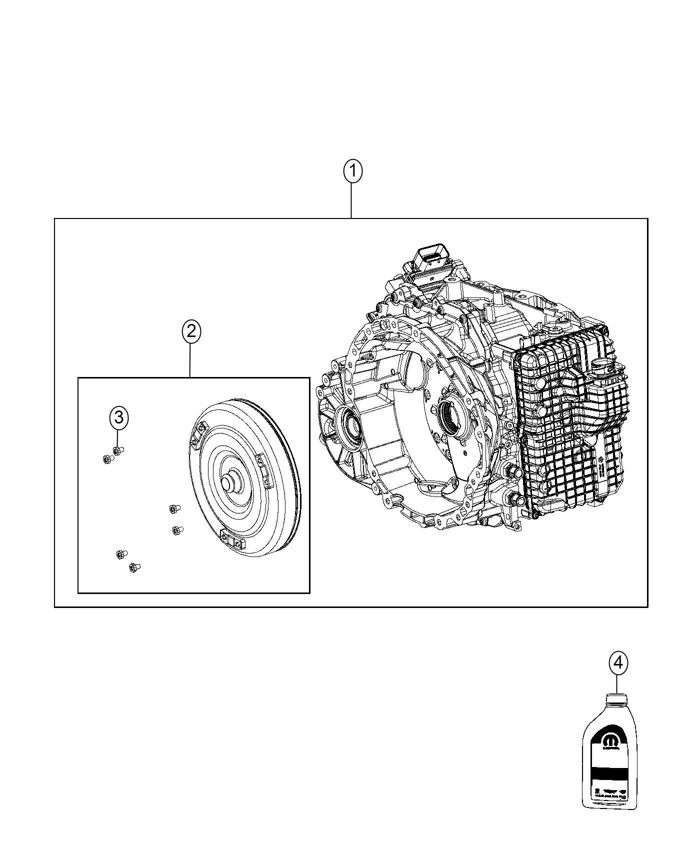 Diagram Transmission / Transaxle Assembly. for your Jeep