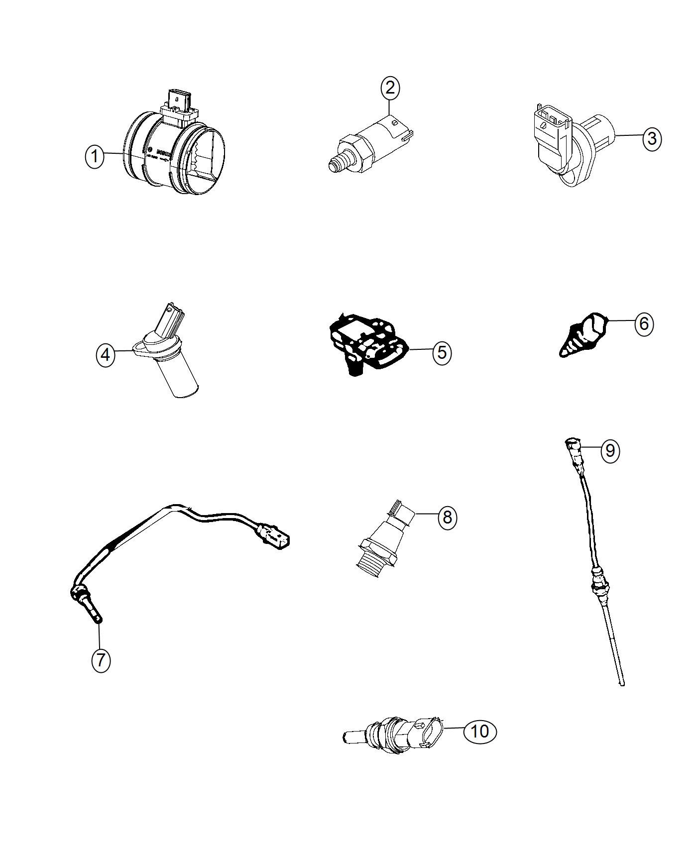 Diagram Sensors, Engine. for your 2006 Dodge Charger   