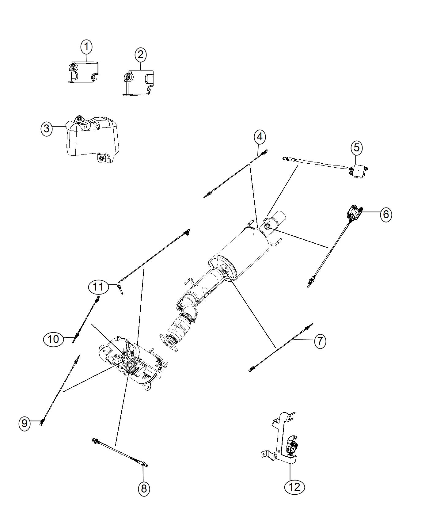 Diagram Sensors, Oxygen and Exhaust. for your Chrysler