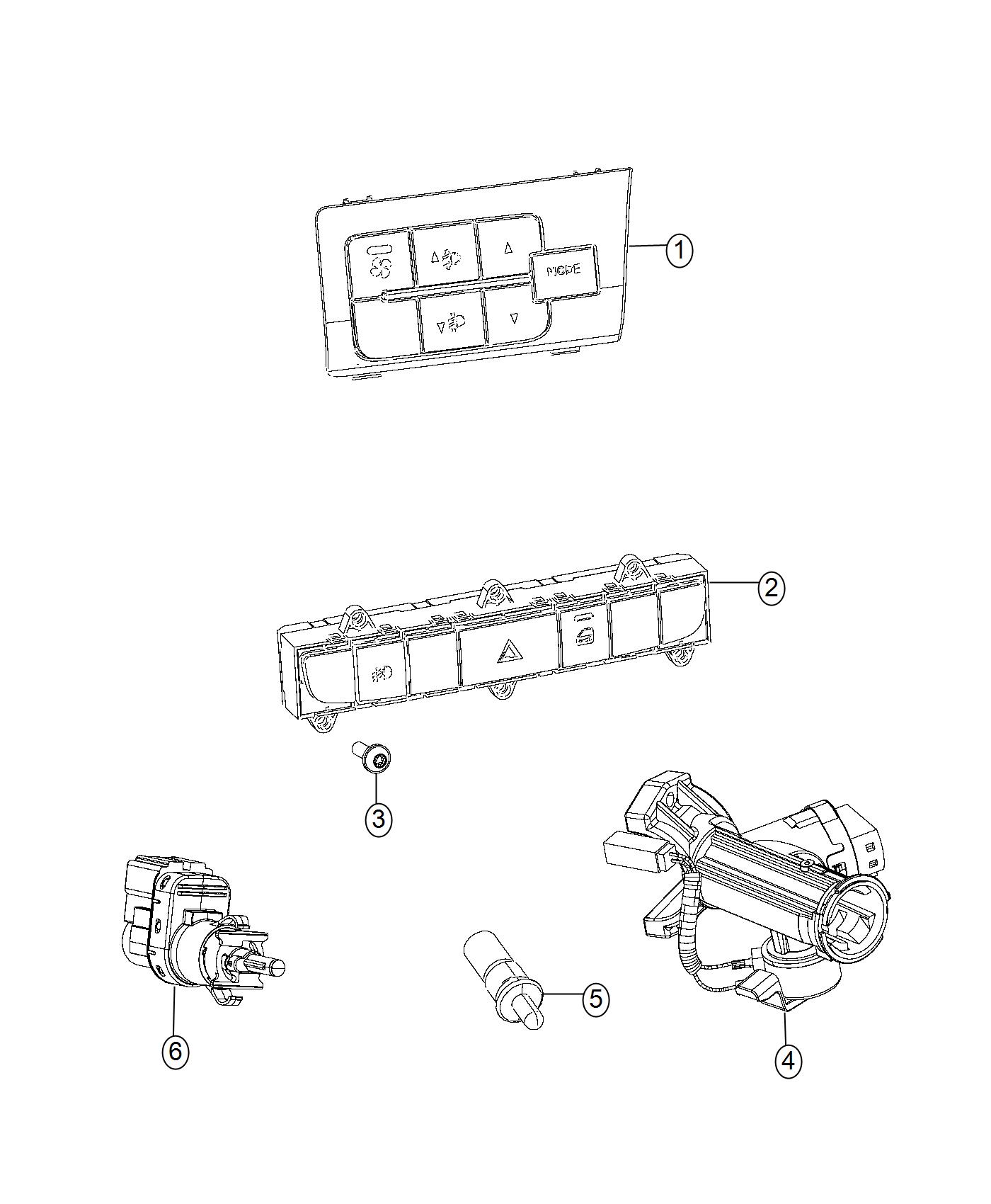 Diagram Switches, Instrument Panel. for your Ram ProMaster  