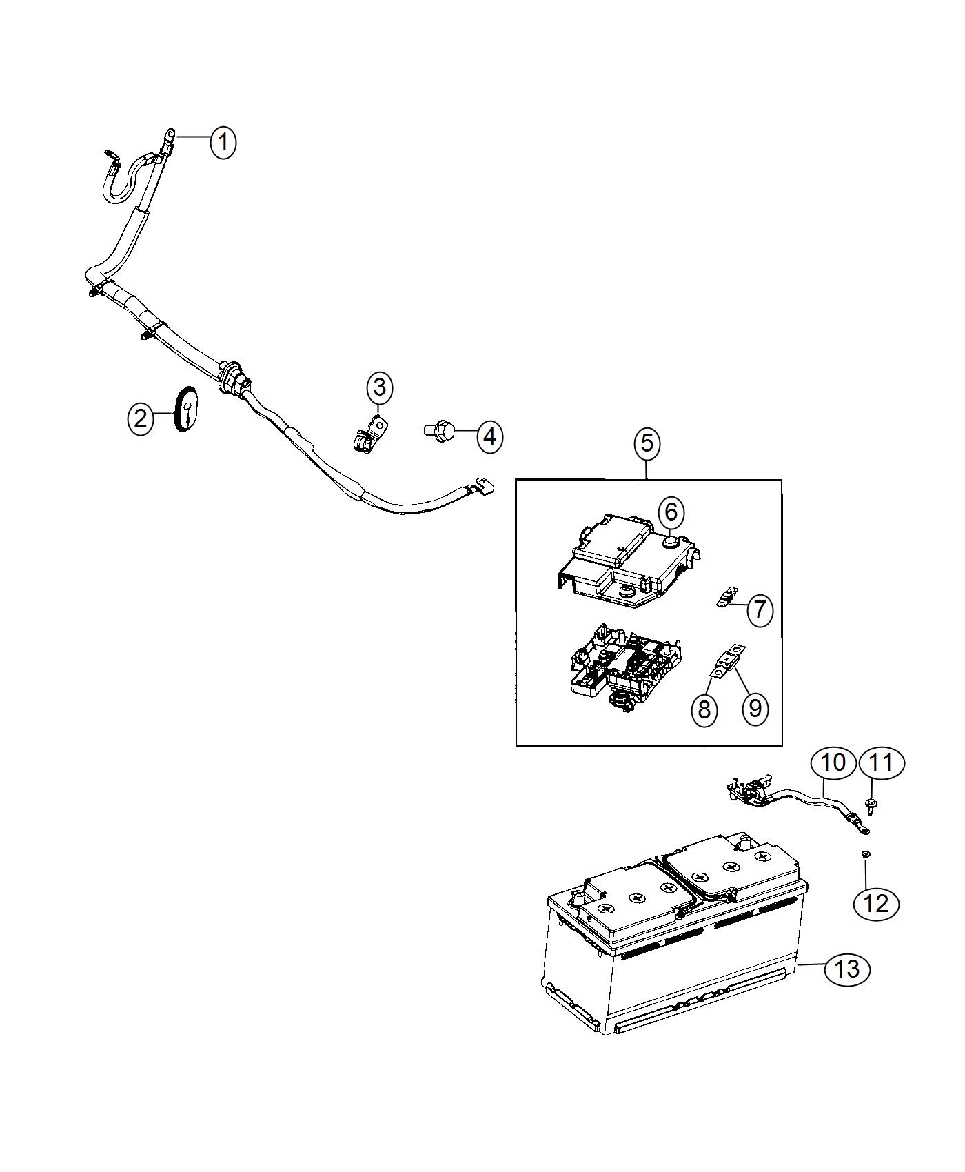 Diagram Battery Wiring. for your 2024 Jeep Gladiator   