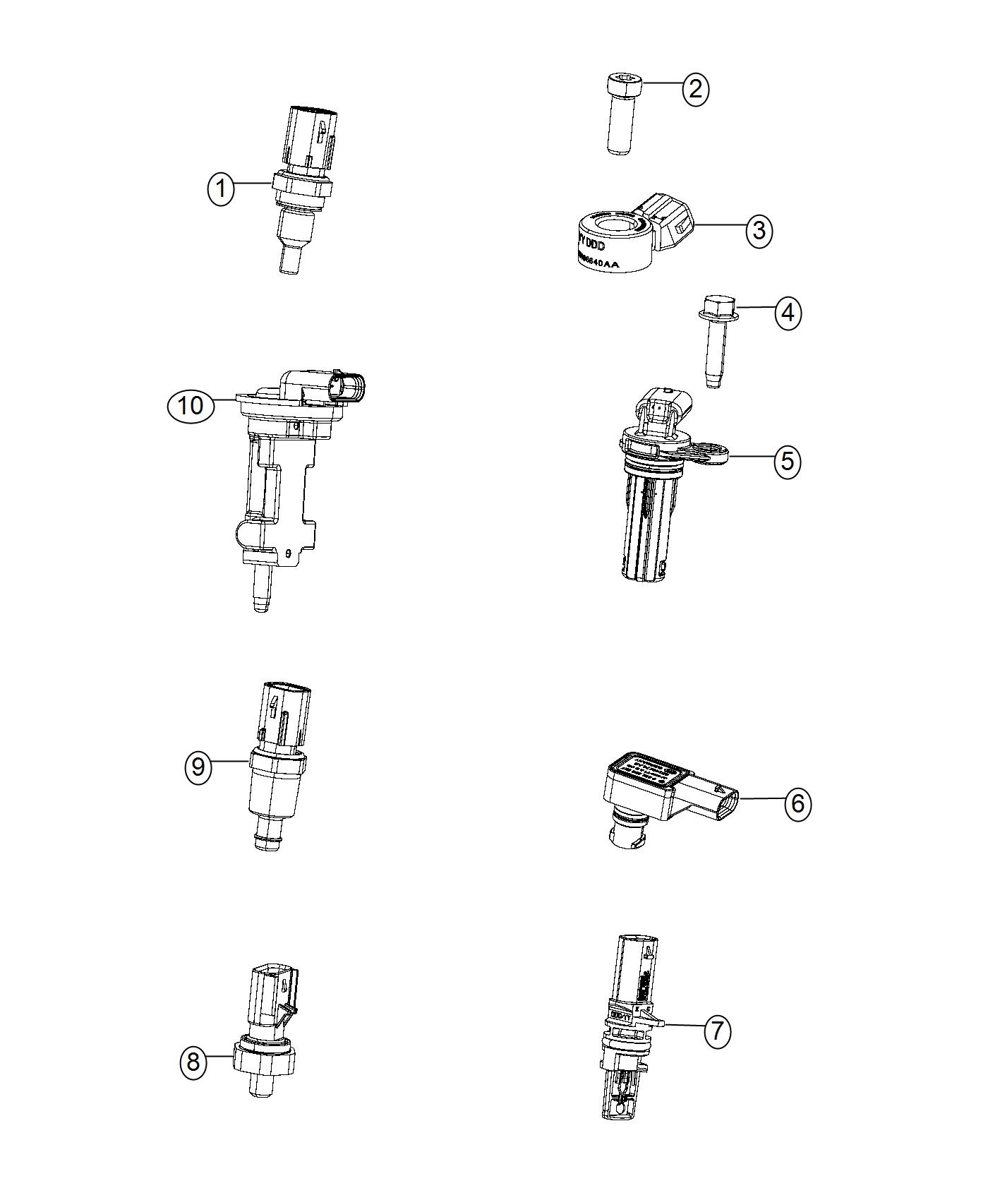 Diagram Sensors, Engine. for your Chrysler