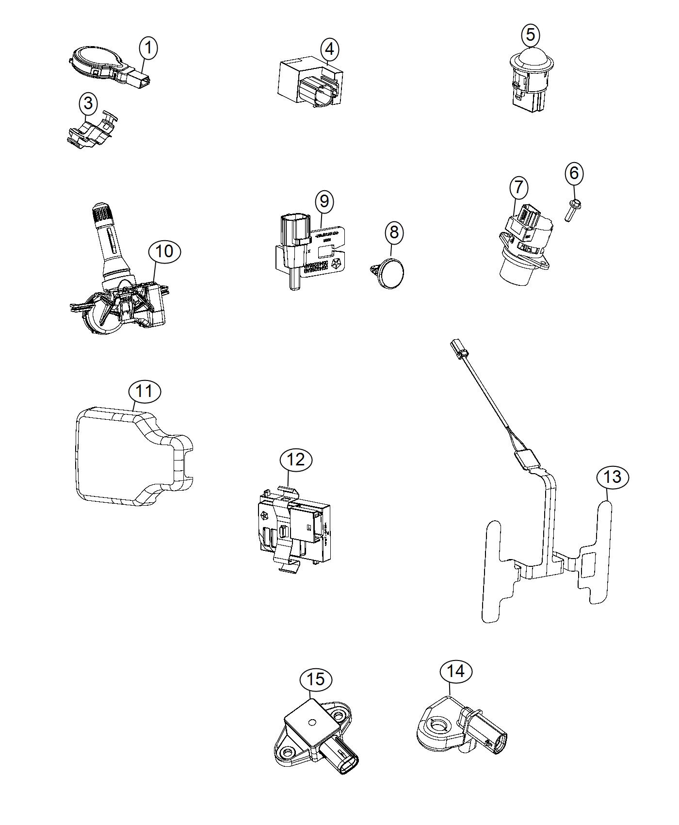 Diagram Sensors, Body. for your 2001 Chrysler 300   