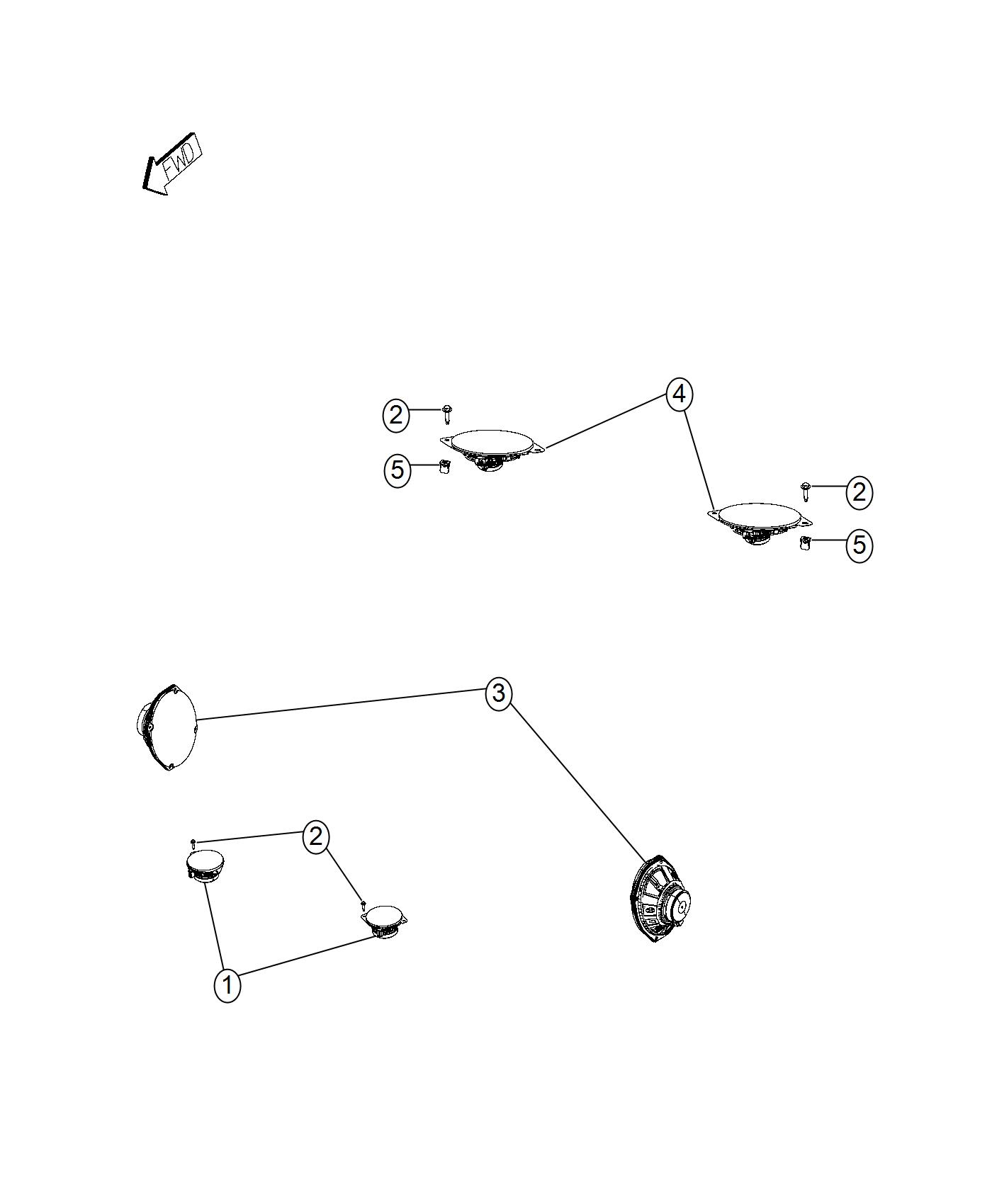 Diagram Standard 6-Base Speaker System. for your Chrysler