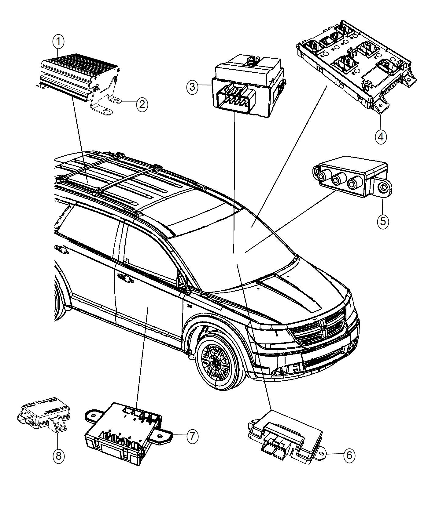 Diagram Modules, Body. for your 2012 Dodge Journey   