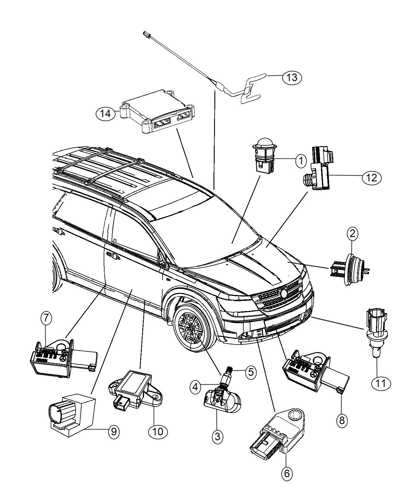 Diagram Sensors, Body. for your 2003 Dodge SPRINTER   
