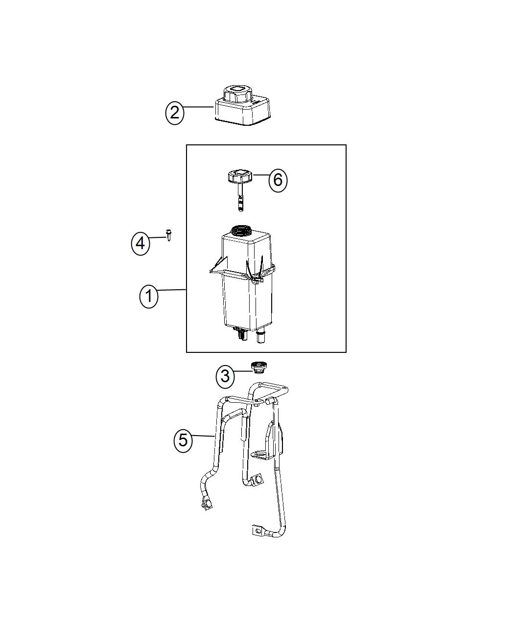 Diagram Power Steering Reservoir. for your Ram 2500  